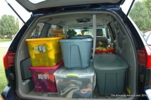 Van loaded with clothes consignment sale