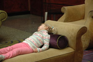 catching some rest on vacation in Baltimore