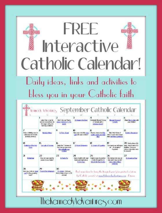 Feast+Days+in+September September Catholic Family Calendar - The Kennedy Adventures!