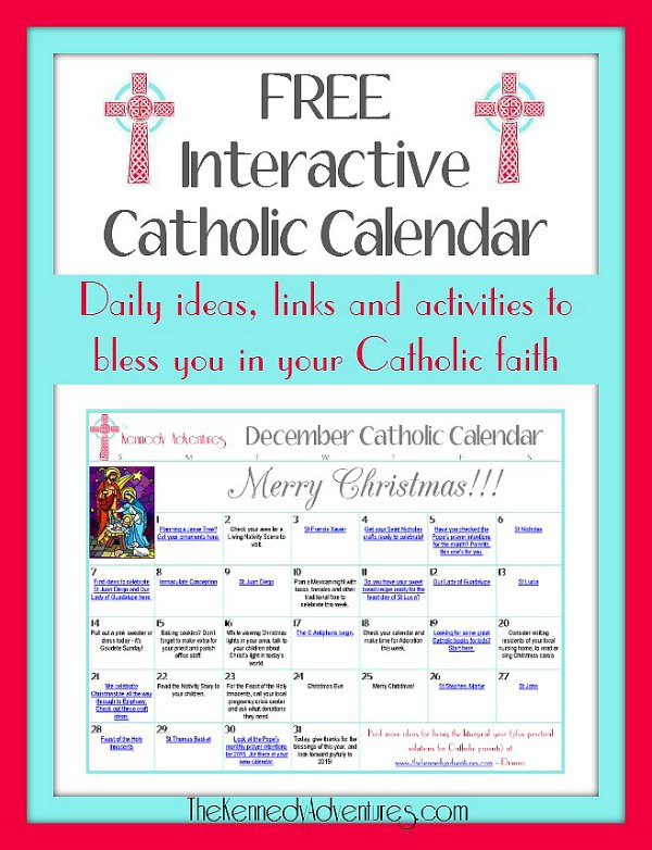Catholic Family Calendar Archives The Kennedy Adventures!