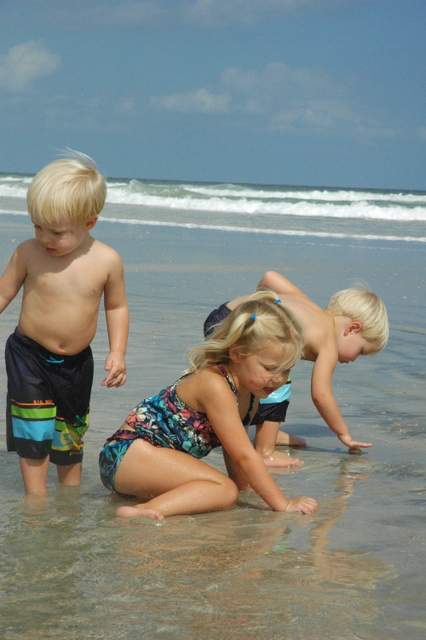 kids on the beach