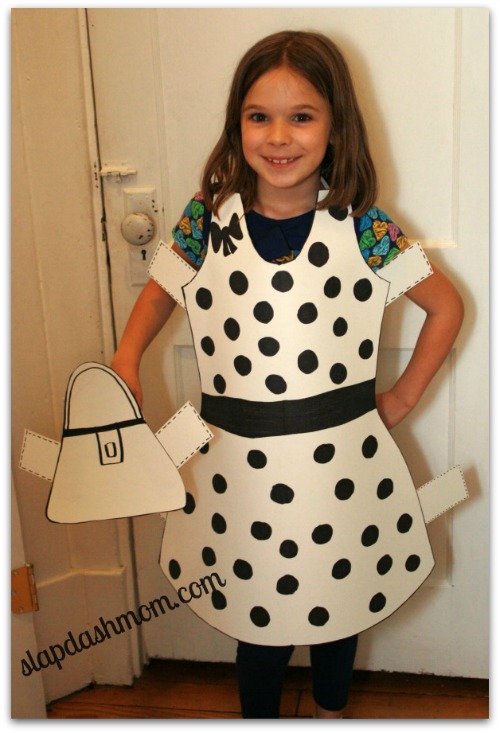 DIY paper doll costume 