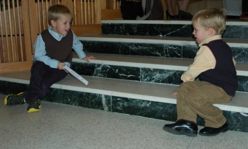 boys at baptism