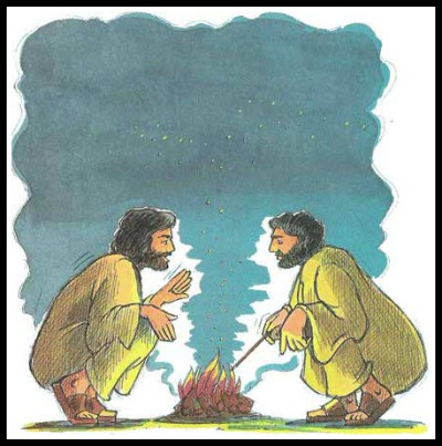 jesus and peter at the fire 