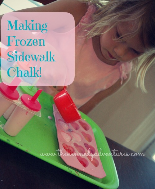 making your own frozen sidewalk chalk