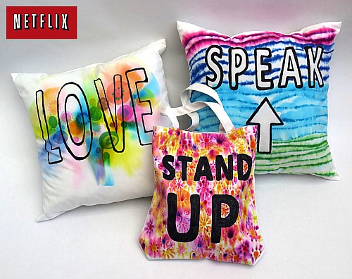 Anti Bullying pillows and tote bag