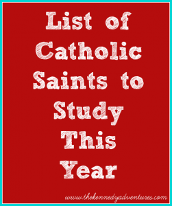 list of Catholic Saints