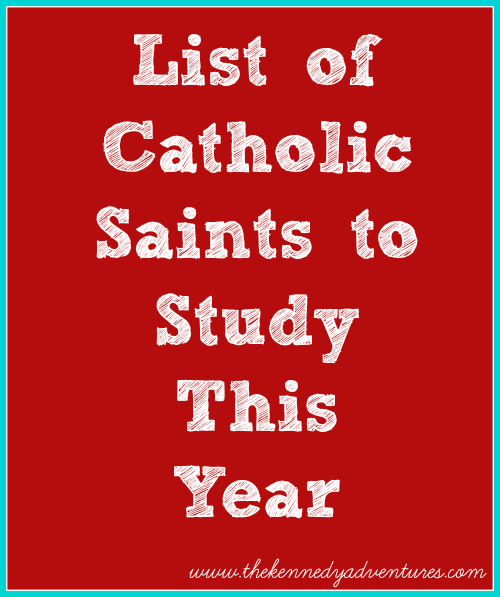 list of Catholic Saints 