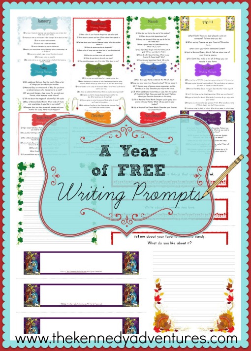 Free Writing Prompts for the Entire Year