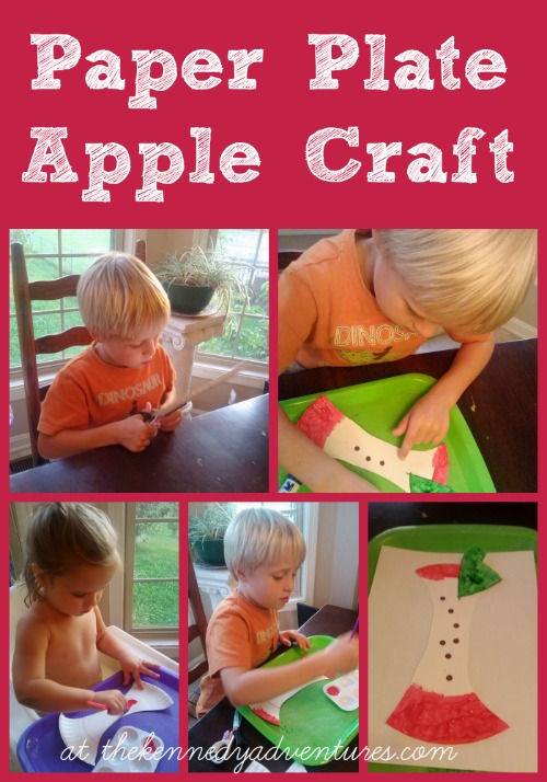 Paper Plate Apple Craft for Preschool and Toddlers #playfulpreschool