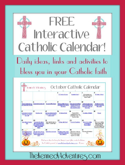 Catholic Family Calendar Activity october