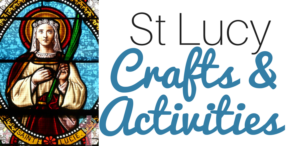 Looking for St Lucy crafts to enjoy with your children this Advent season? These are simple, but some of our favorites.