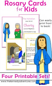 printable rosary cards for Catholic kids