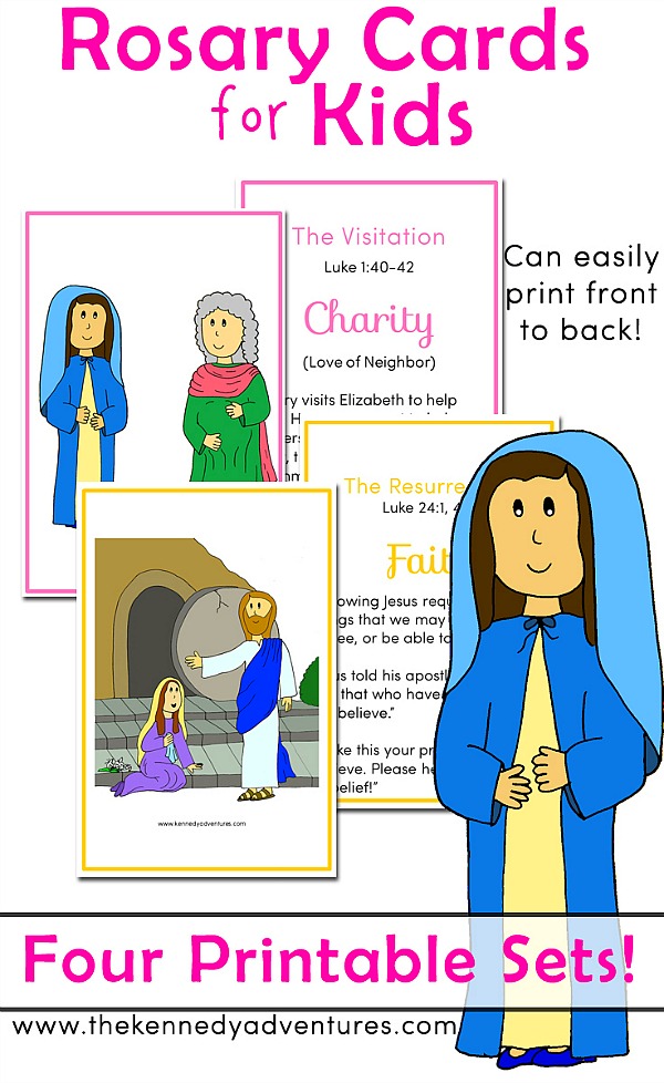 Printable Rosary Cards For Catholic Kids The Kennedy Adventures 