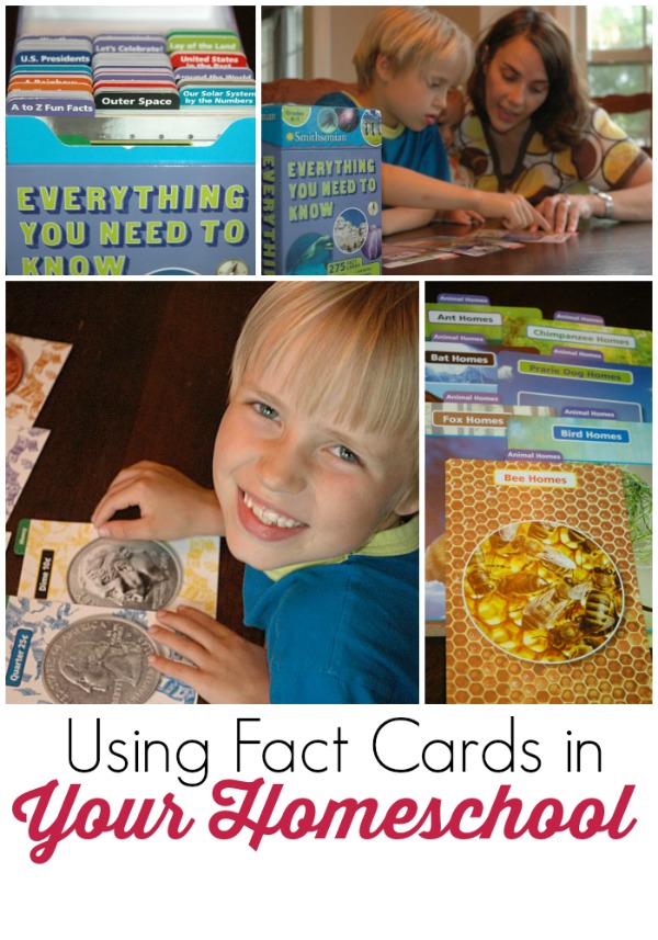 using fact cards in your homeschool - great way to learn, review facts and explore your children's passions