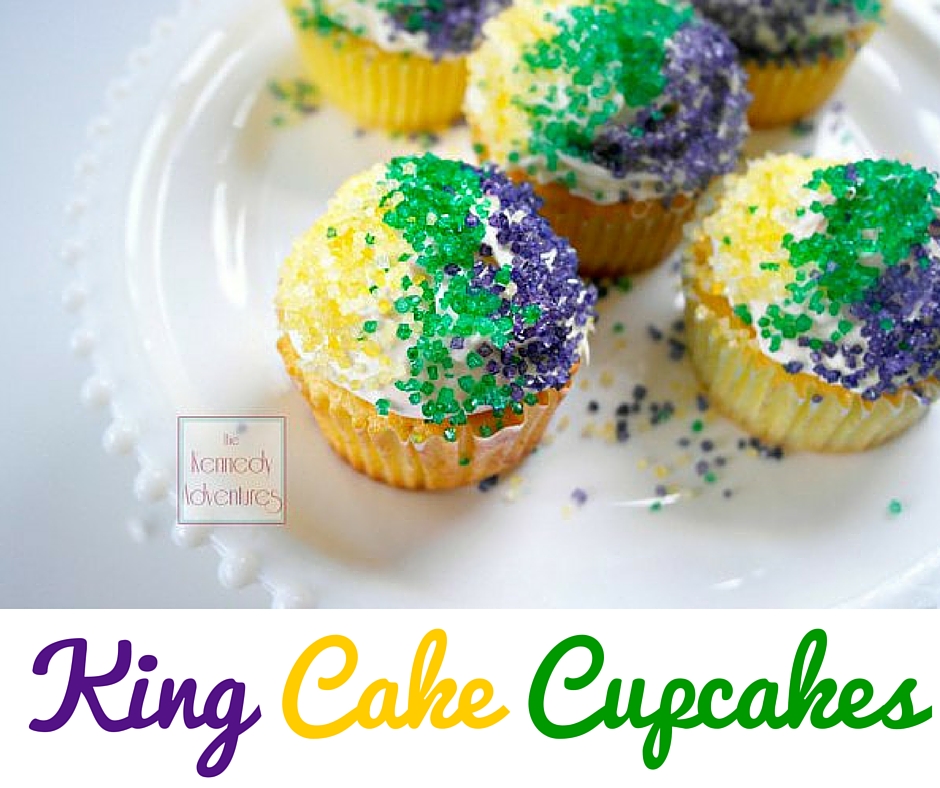 King Cake Cupcakes - Perfect for Epiphany and Mardi Gras!