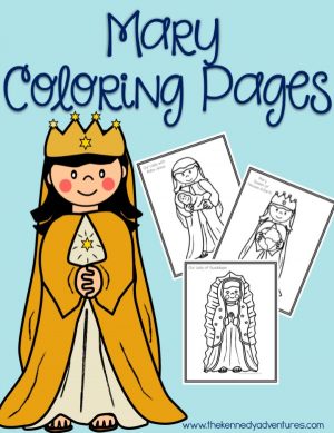 Mary coloring pages Catholic printables