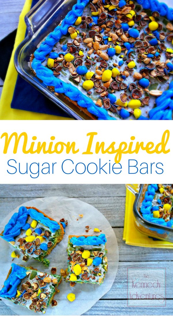 Minion Inspired sugar cookie bars 