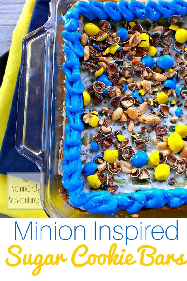 Minion inspired Sugar Cookie Bars 