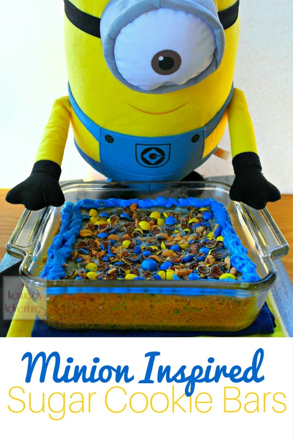 Minion inspired sugar cookie bars 