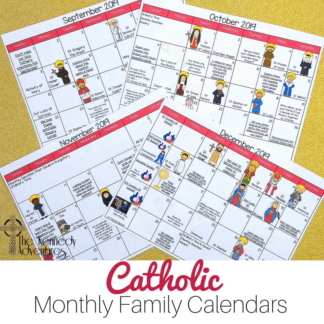 catholic 2018 monthly planner