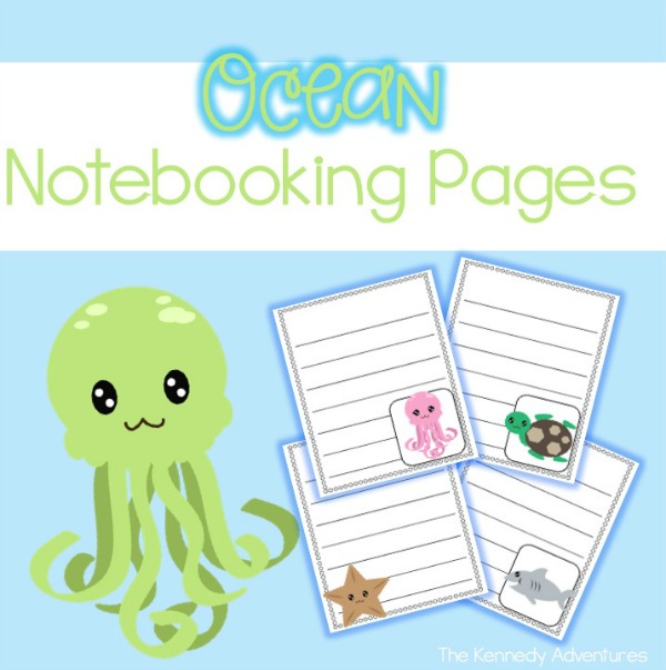 ocean notebooking pages