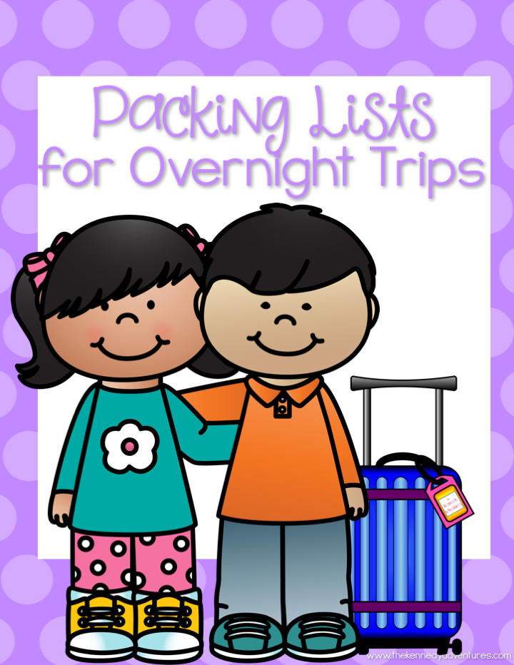 Packing List for Overnight Trips  -- FREE printable for families #RestEasySolutions  