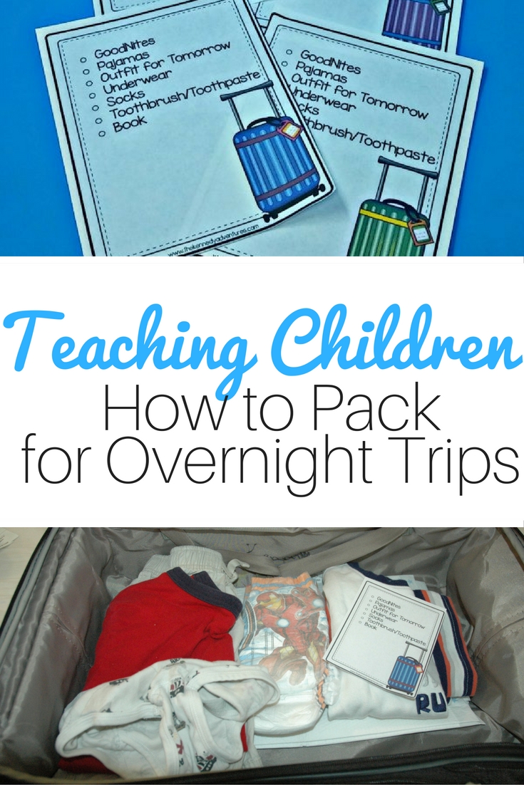 Sending your children on an overnight trip? Don't miss this easy printable checklist to help foster independence in your children.  #RestEasySolutions