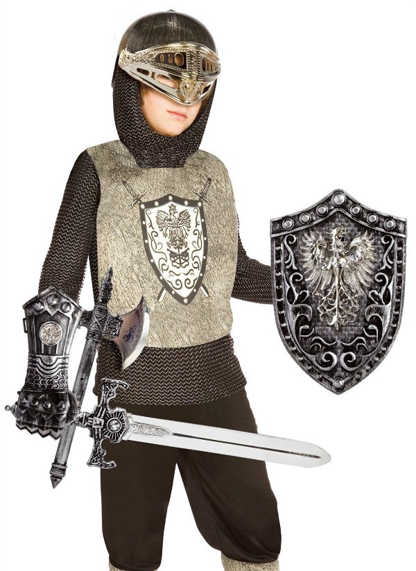 Knight Costume for All Saints Day - find this and more super simple ideas for your Catholic celebration!