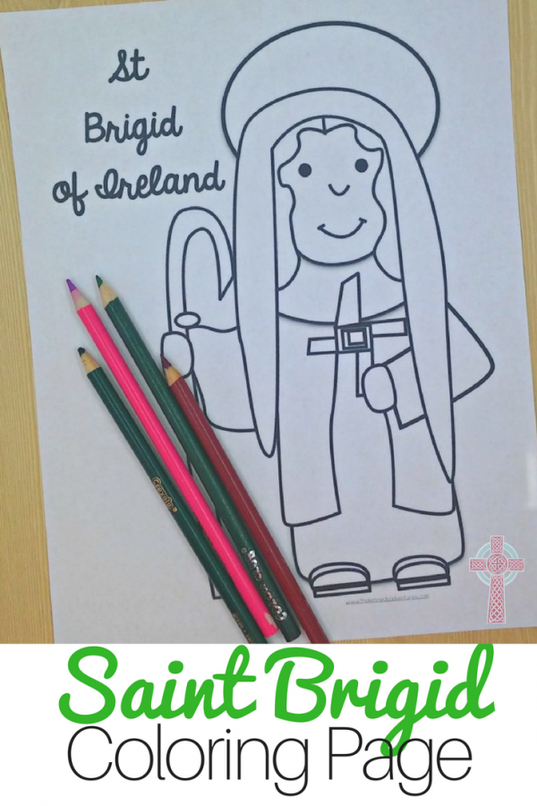 Celebrating Saint Brigid? You need this coloring page for your home or classroom. Perfect for Catholic families.
