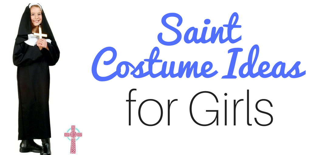Are you stumped for ideas for Saint Costumes for Girls? Don't miss this list of SUPER SIMPLE ways to dress up for All Saints Day! 