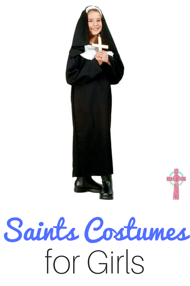 Are you stumped for ideas for Saint Costumes for Girls? Don't miss this list of SUPER SIMPLE ways to dress up for All Saints Day! 