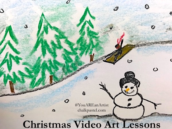 Want to add fun to your Advent plans? Try these chalk pastel Christmas lessons on for size. 