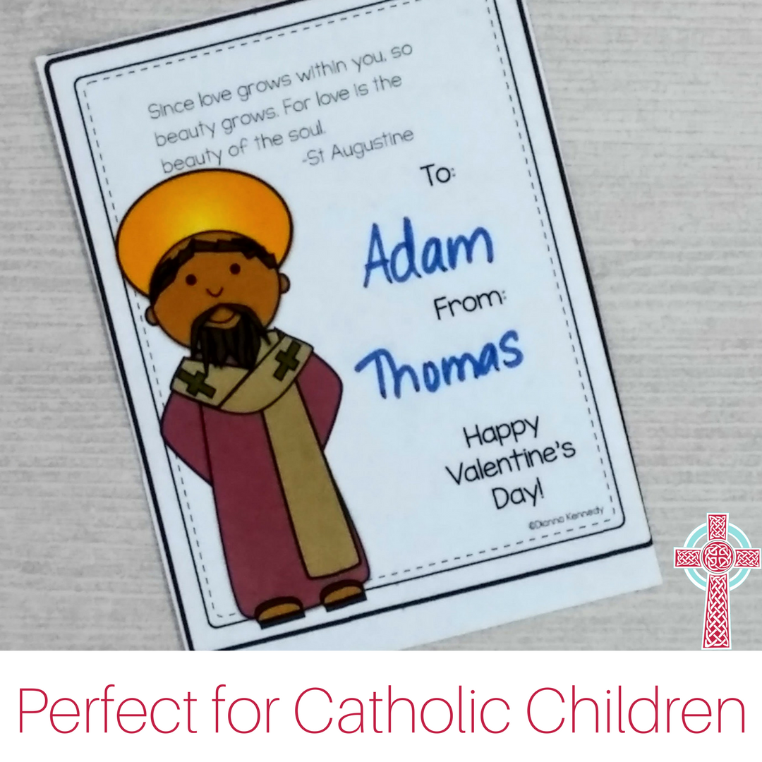 These printable Catholic Valentines are perfect for homeschoolers, Catholic students and more!