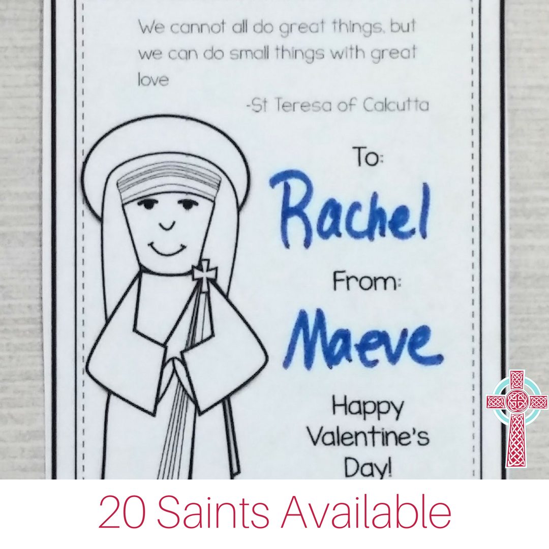 These printable Catholic Valentines are perfect for homeschoolers, Catholic students and more!