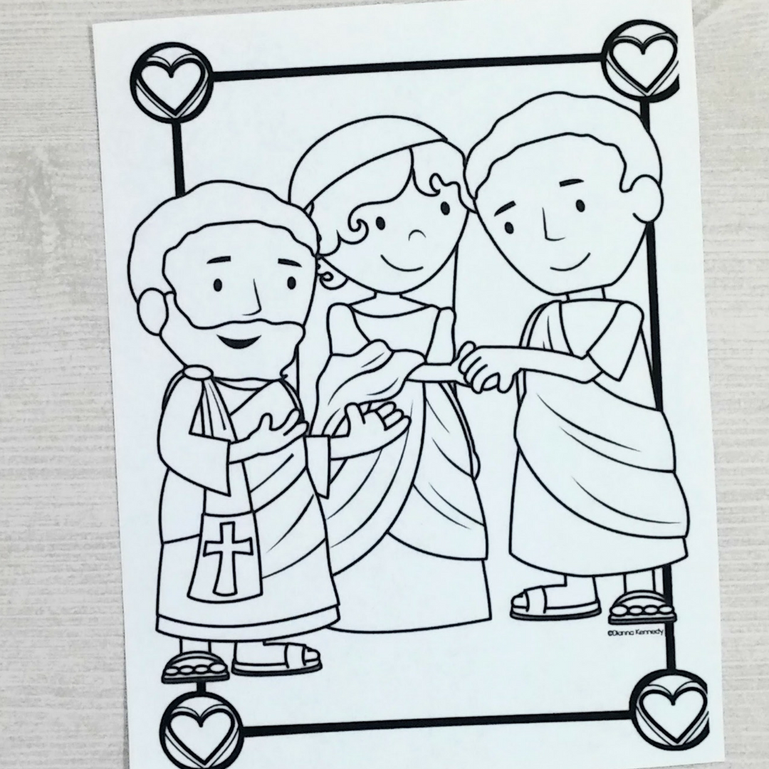 Download Saint Valentine Coloring Pages for Catholic Kids - The Kennedy Adventures!