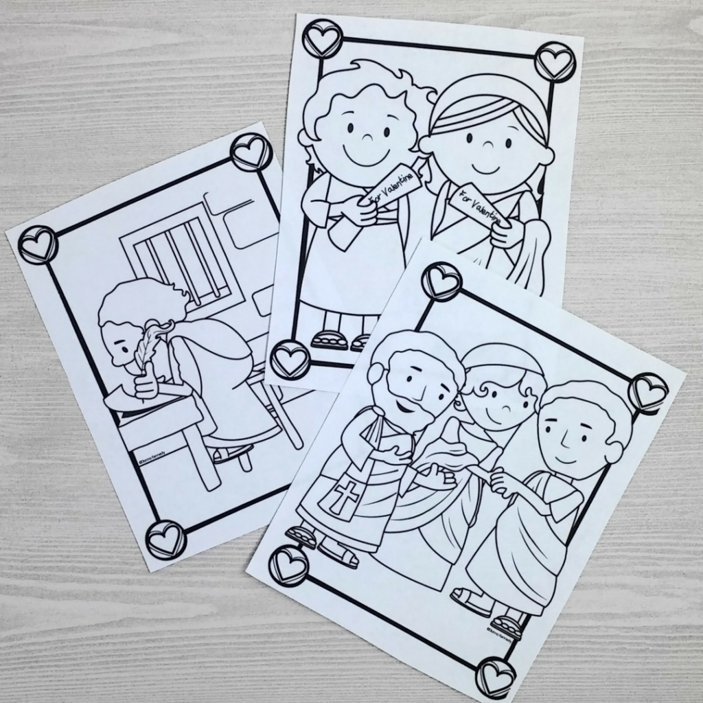 Saint Valentine Coloring Pages for Catholic Kids - The Kennedy Adventures!