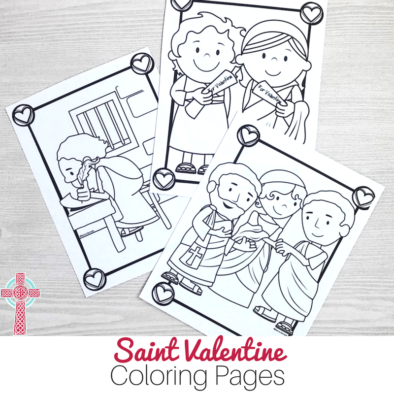 st valentine coloring pages catholic church