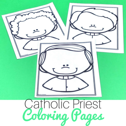 priest coloring pages for catholic kids  no prep just