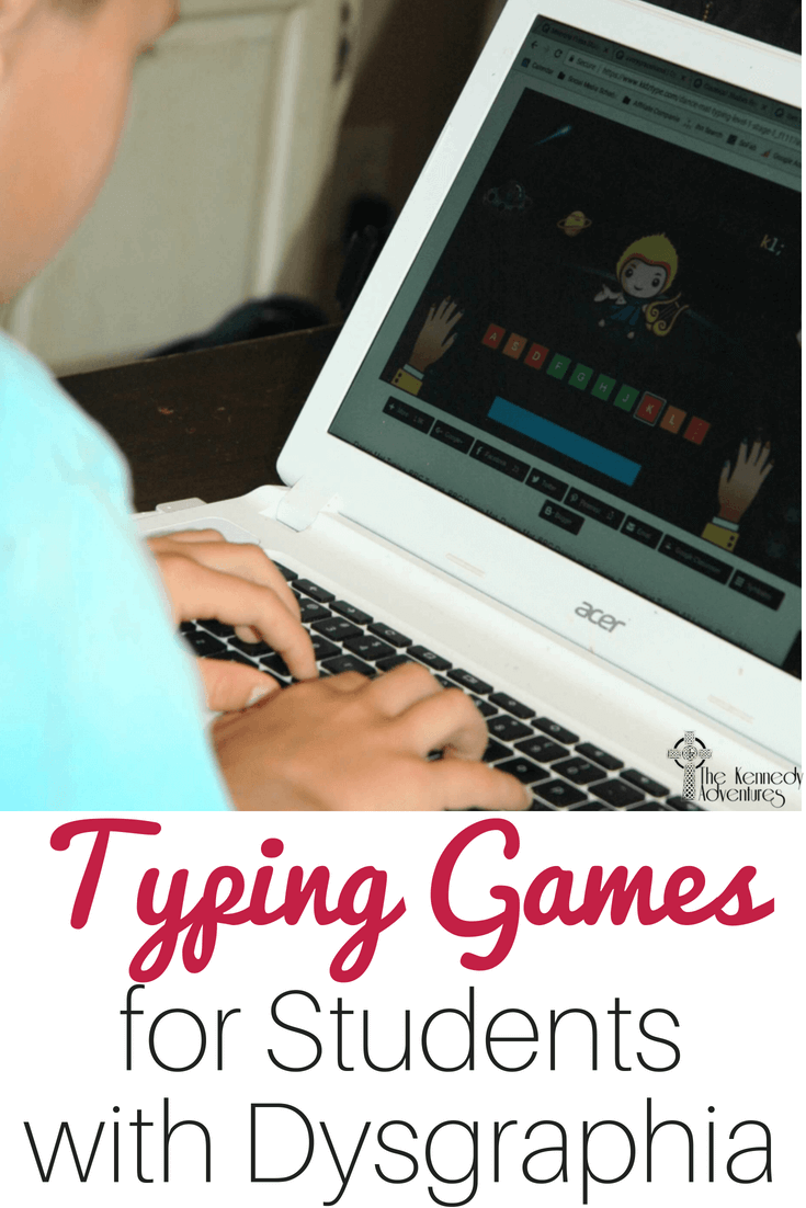 Looking for typing games for your student with dysgraphia? Take a look at these FREE typing games from KidzType! #typinggames #dysgraphia #homeschooling