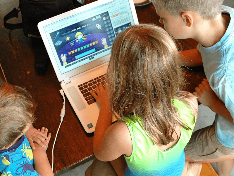Typing games for a large family