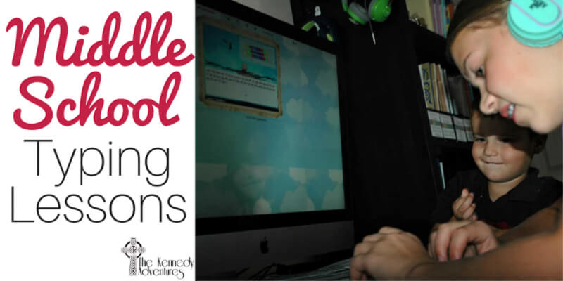 Middle School Typing Lessons for homeschoolers