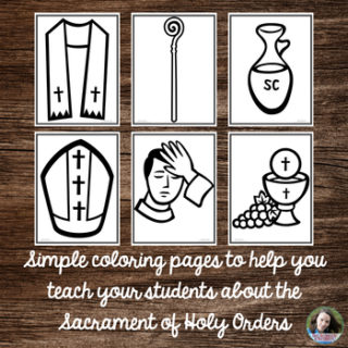 Catholic Sacraments: Holy Orders Coloring Pages - The Kennedy Adventures!