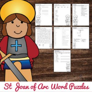 St Joan of Arc Word Puzzles