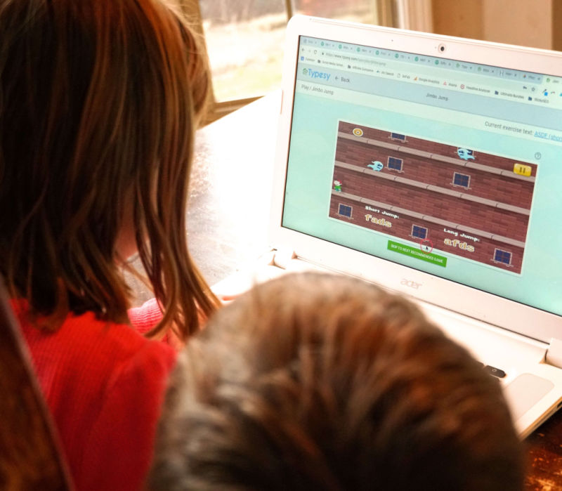 These typing games for younger children can help them practice.