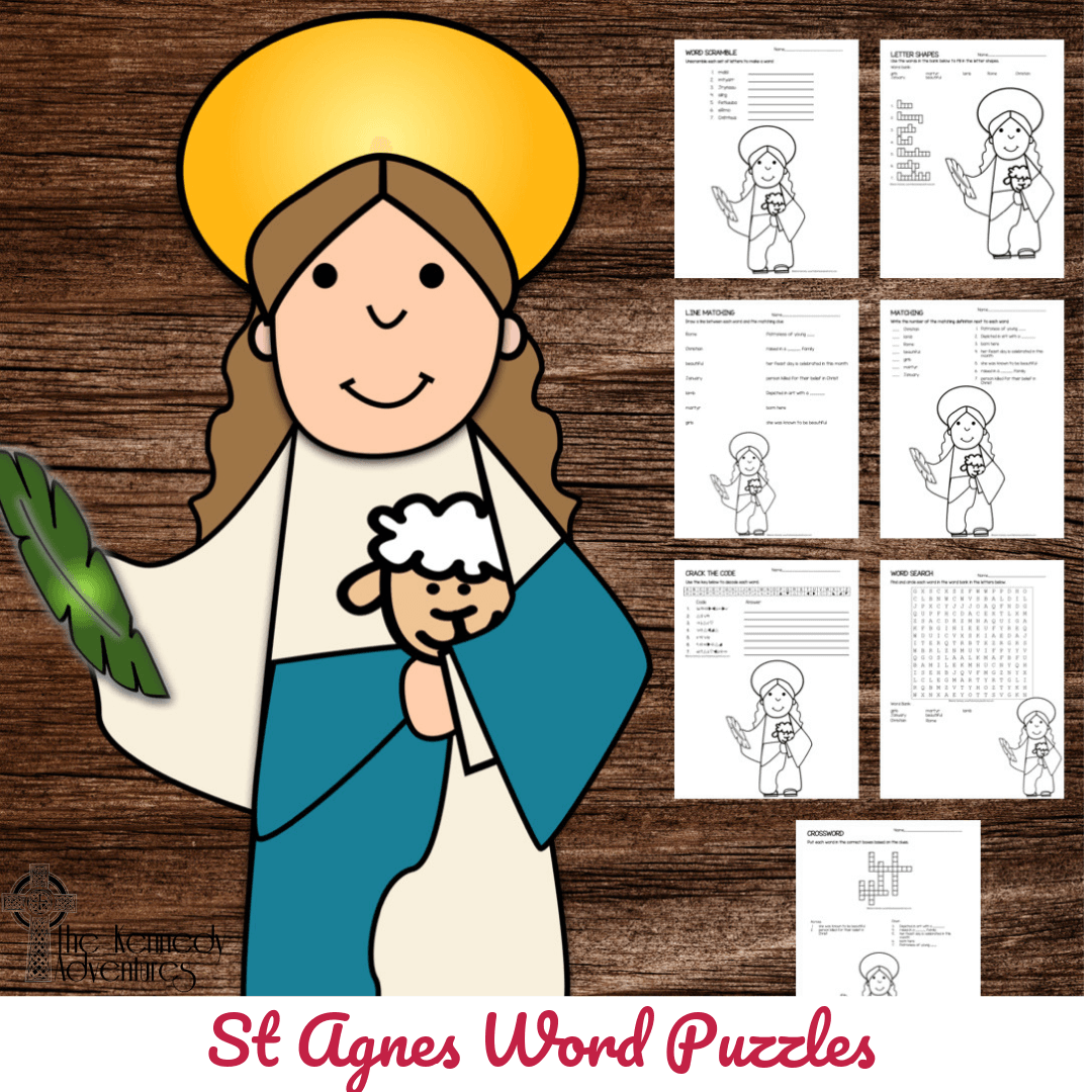 Catholic Saint Word Puzzles – No Prep Activity – St Scholastica - The  Kennedy Adventures!