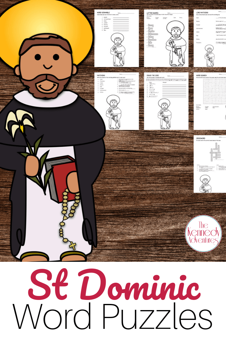 Saint Dominic Word Puzzles